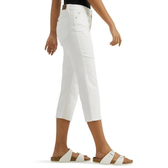 Lee Women's Skinny Cropped Stretch Capri Jeans, White, Sz 12M - Picture 10 of 10